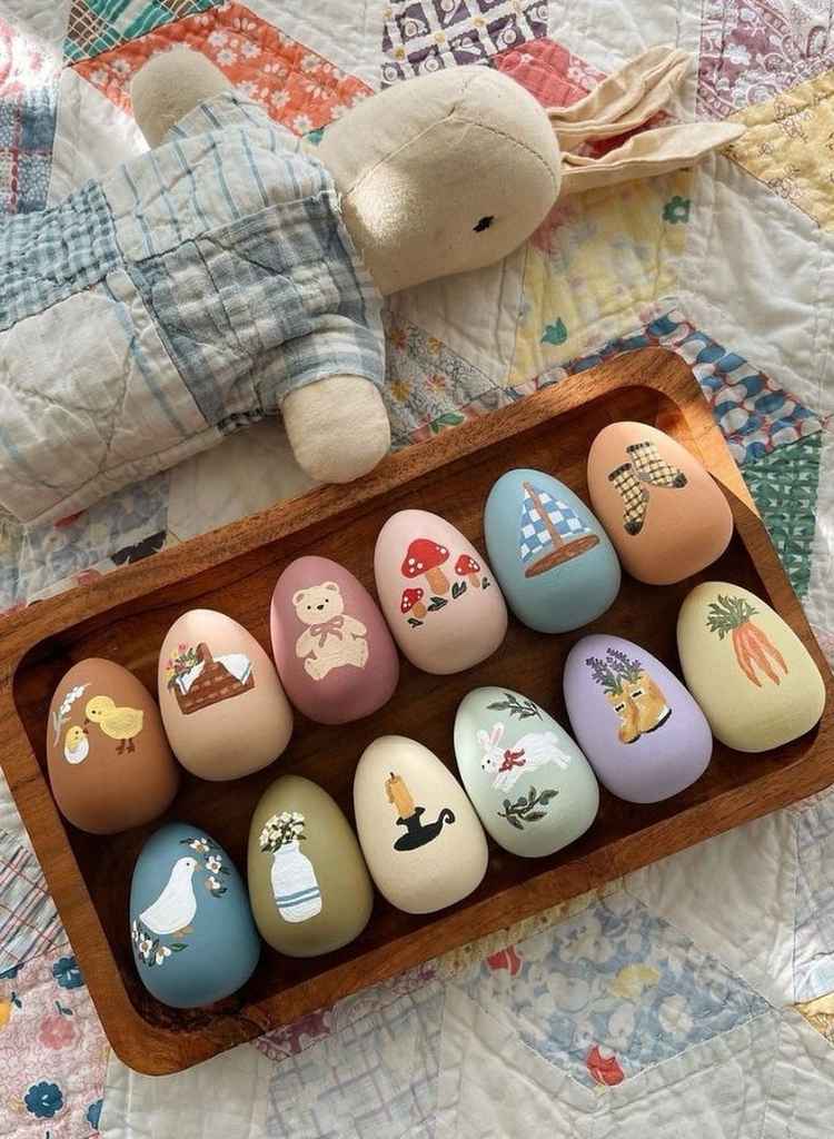 Hand-Painted Storybook Easter Eggs