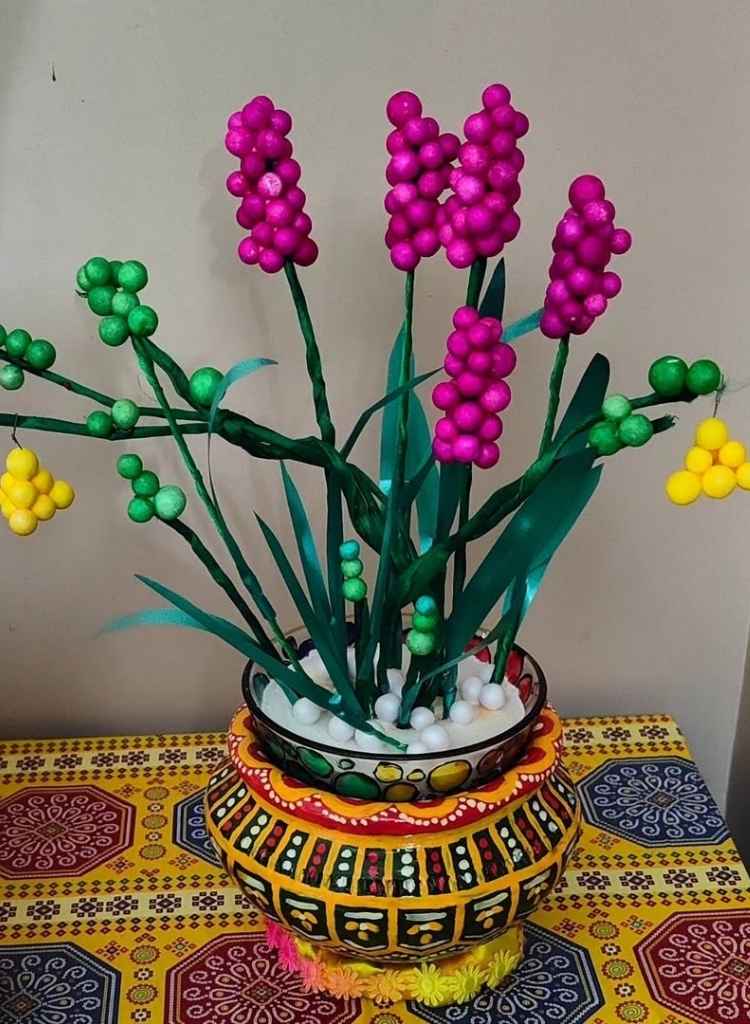Handmade Beaded Flower Arrangement