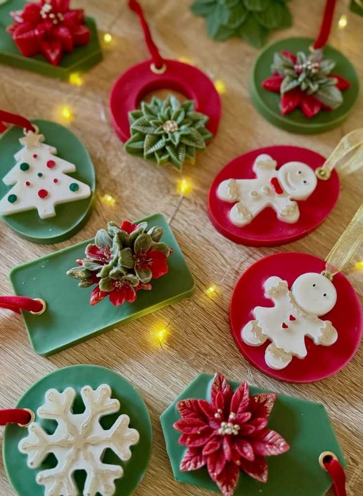 Handmade Botanical Wax Ornaments