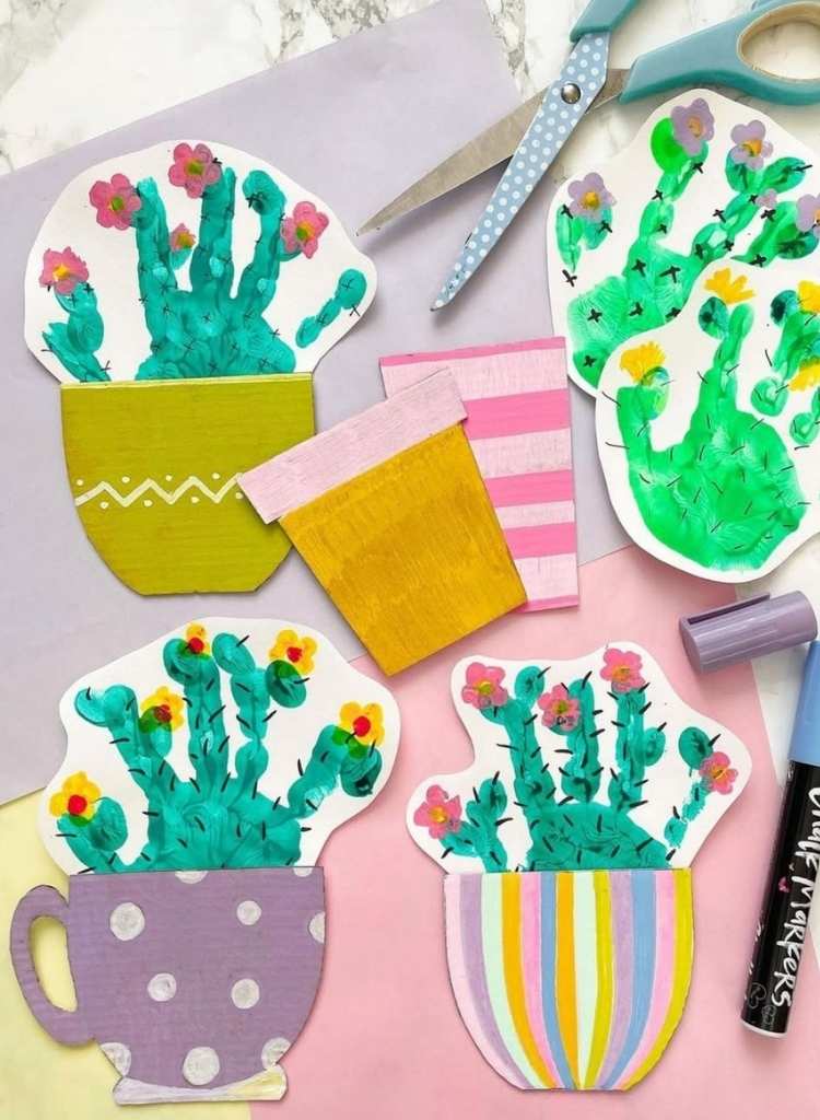 Handprint Cactus Art Craft