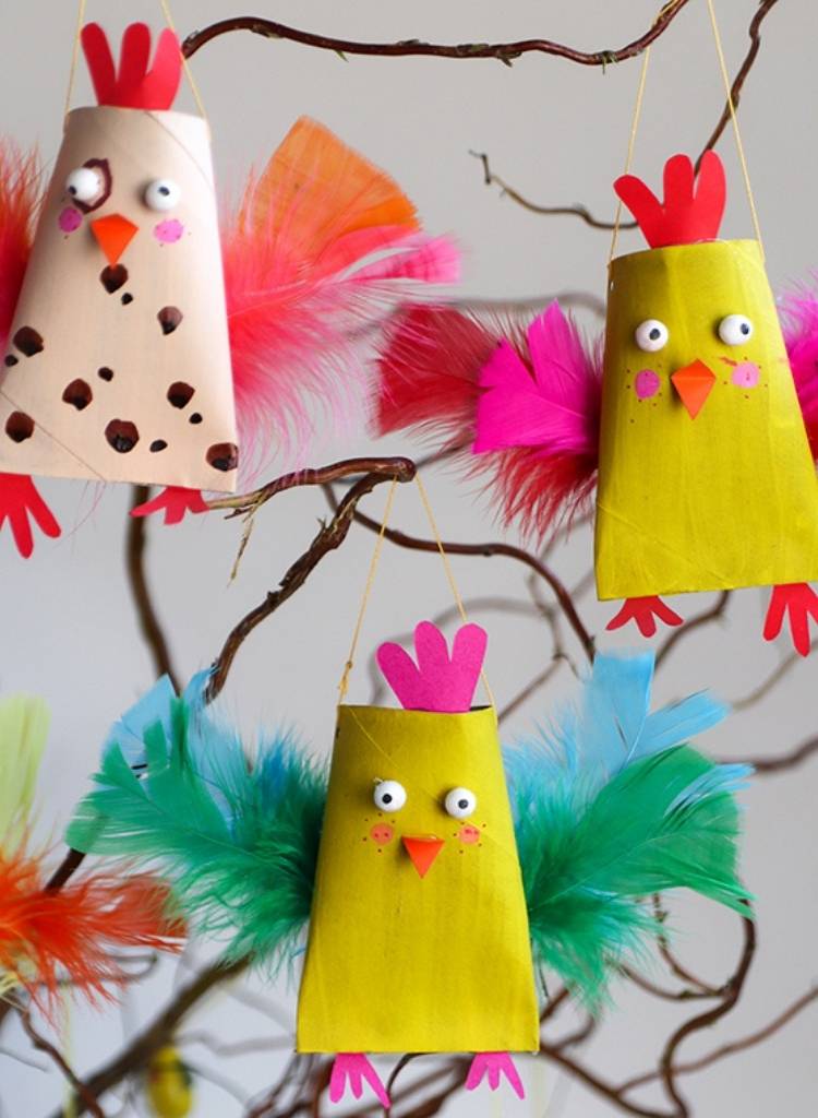 Hanging Paper Cup Chick Ornaments