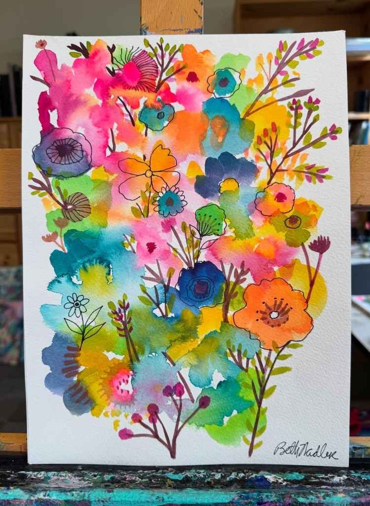 Loose Watercolor Spring Florals