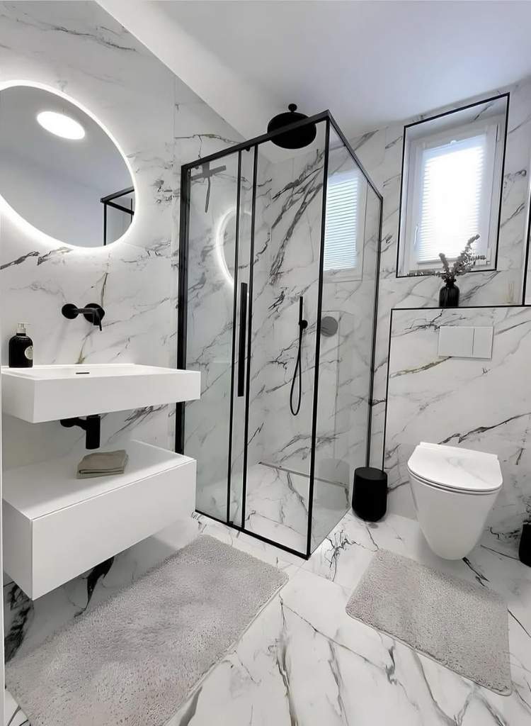 Marble Modern Guest Bathroom Elegance