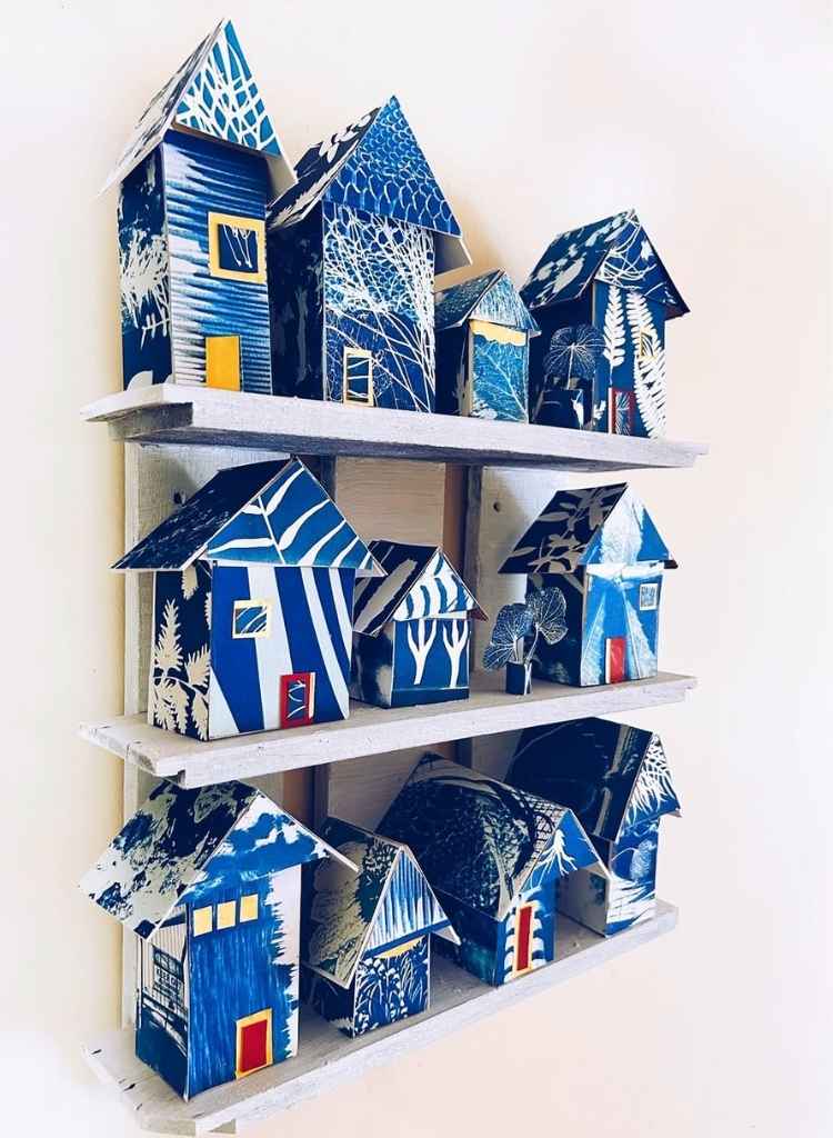Mini Cyanotype Paper House Display