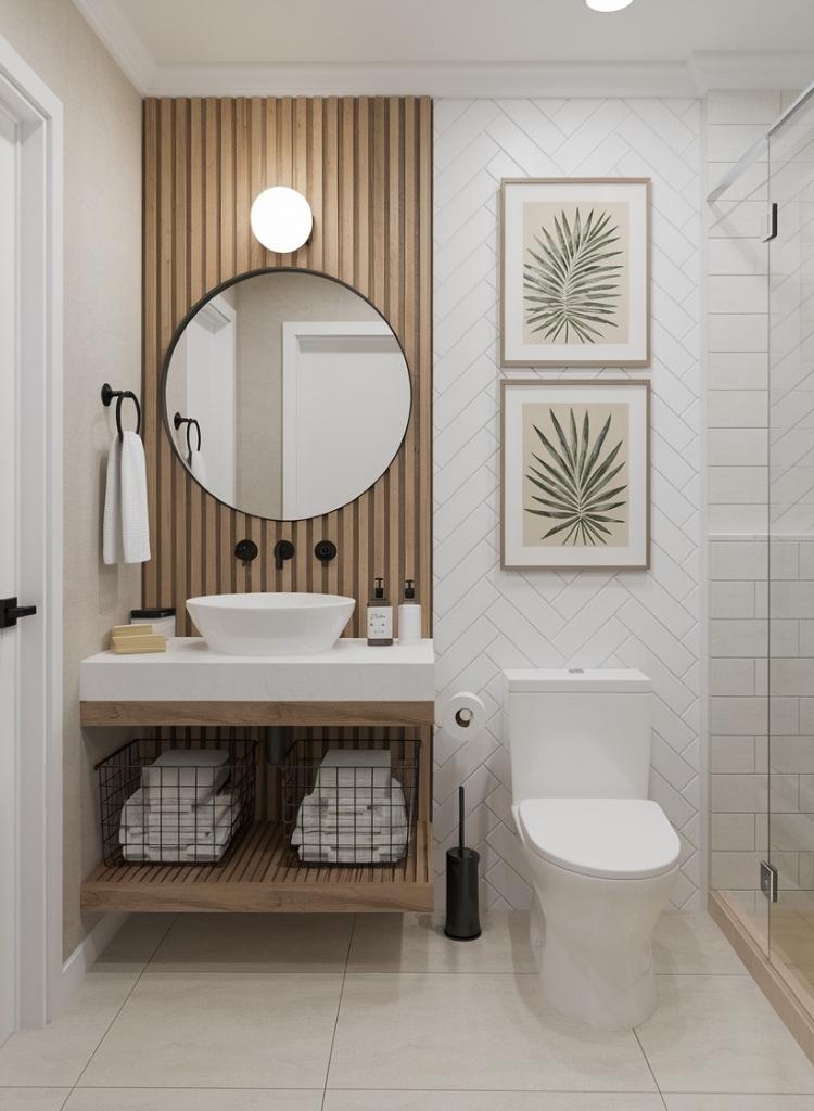 Modern Minimalist Wooden Bathroom