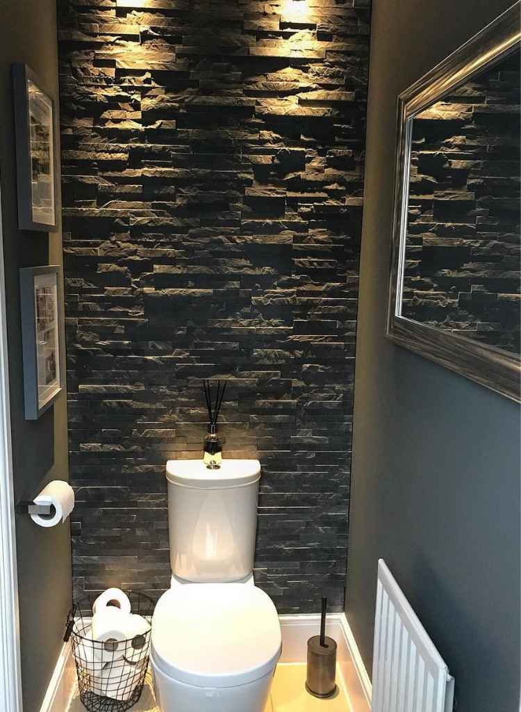 Modern Stone Accent Bathroom