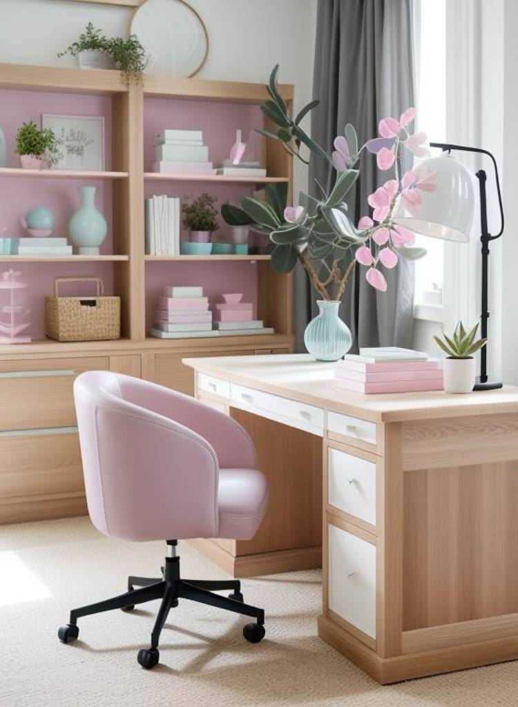 Soft Wood and Blush Harmony Office