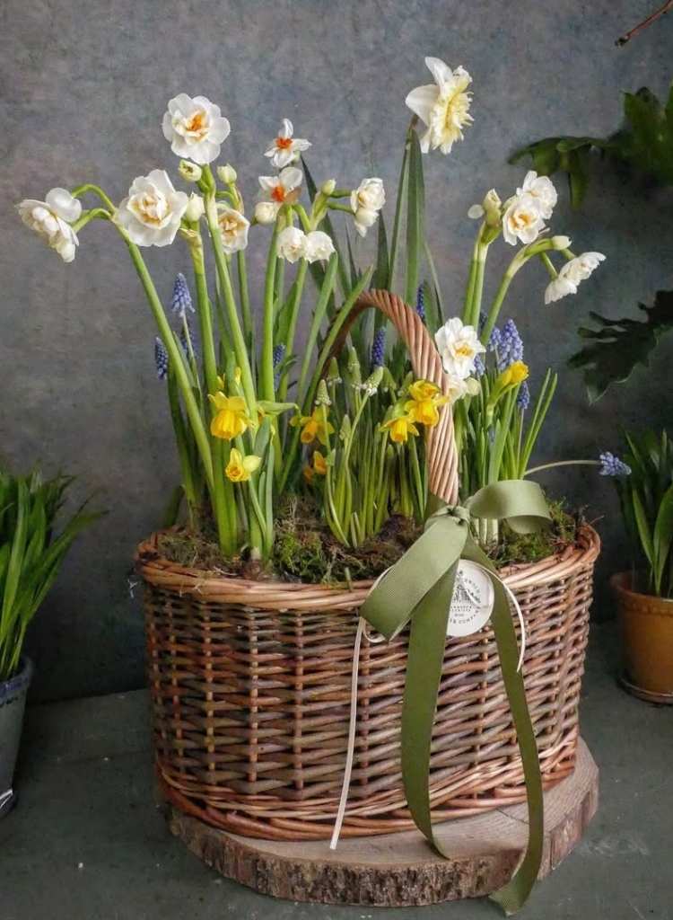 Spring Bloom Easter Flower Basket