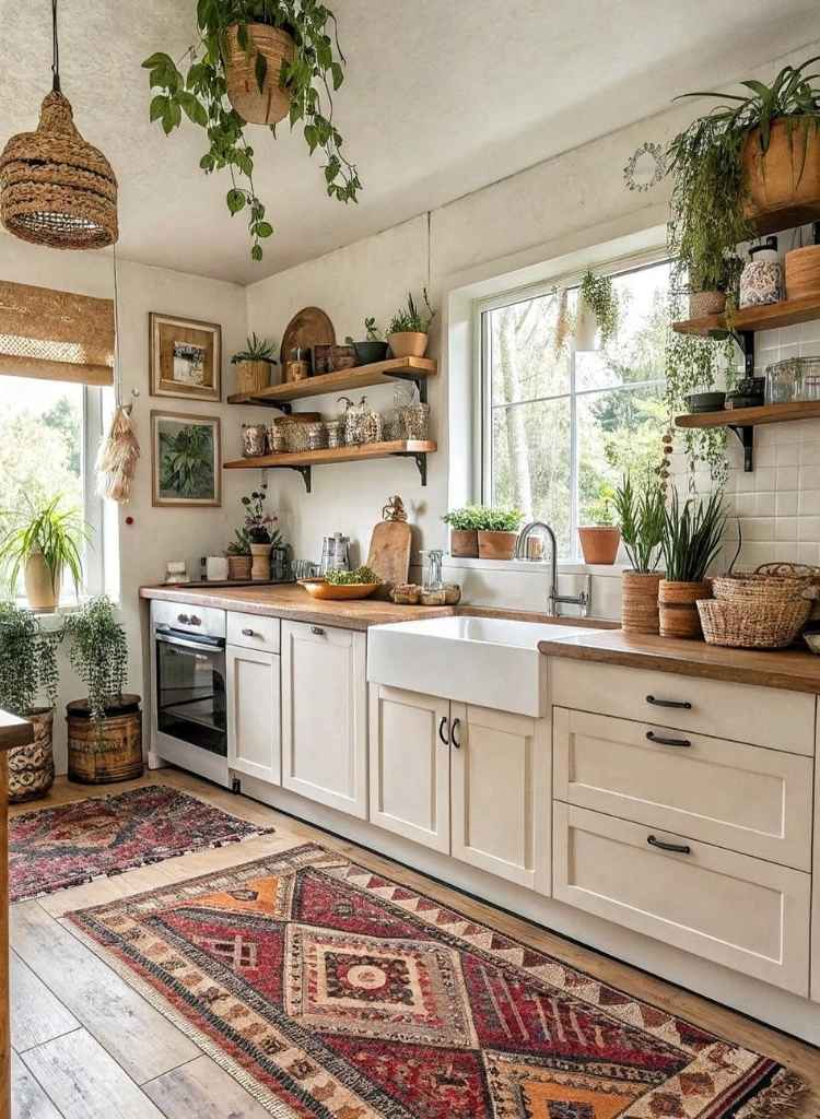 Warm Neutral Boho-Inspired Kitchen