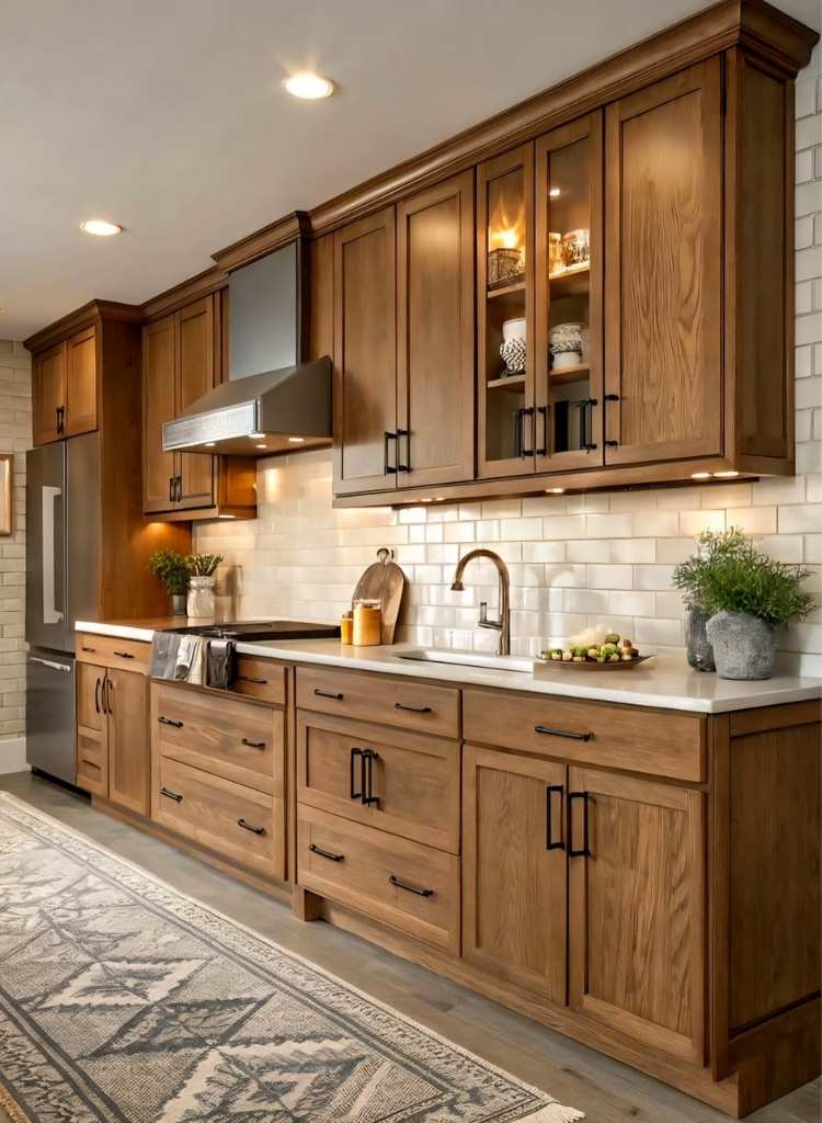 Warm Neutral Wood-Tone Kitchen