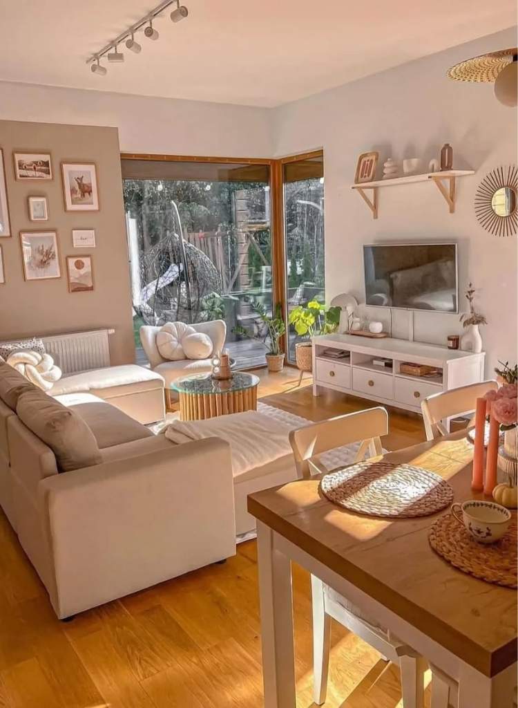 Warm Scandinavian Cozy Living Room