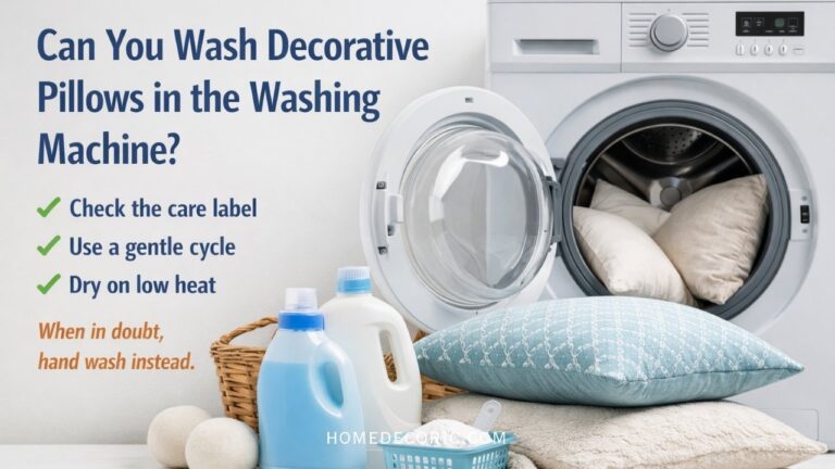Can You Wash Decorative Pillows in the Washing Machine