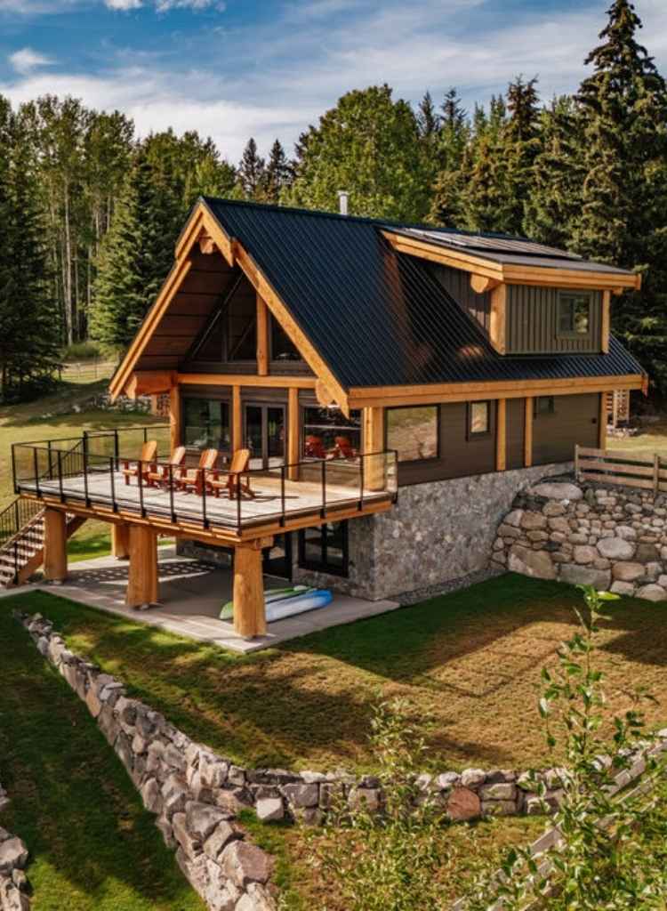 Elevated Timber Winter Cabin
