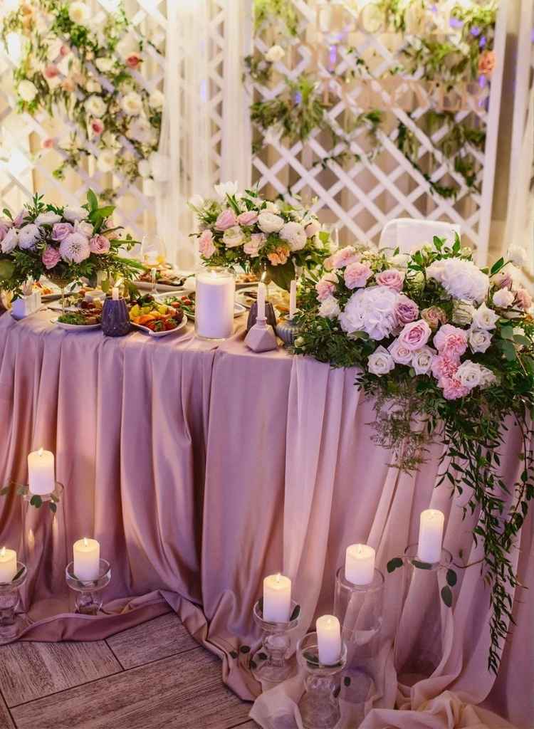 Soft Drapes and Candle Glow