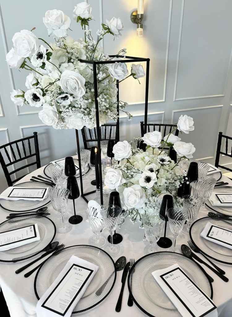 Winter wedding centerpieces