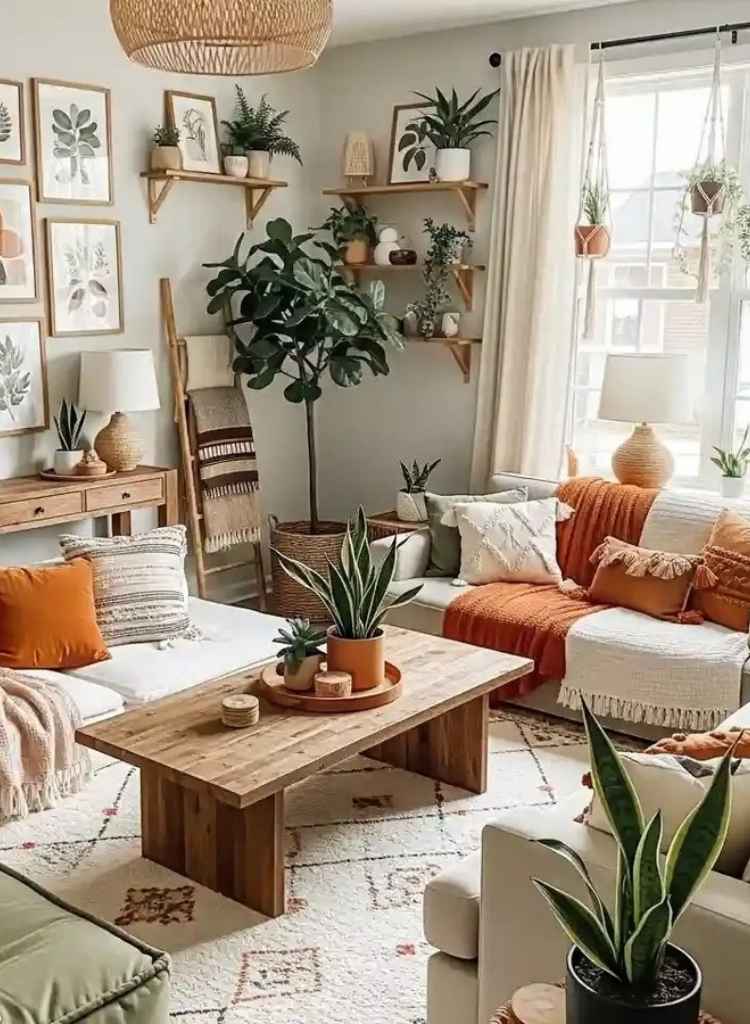 Earthy Spring Living Room Hideaway
