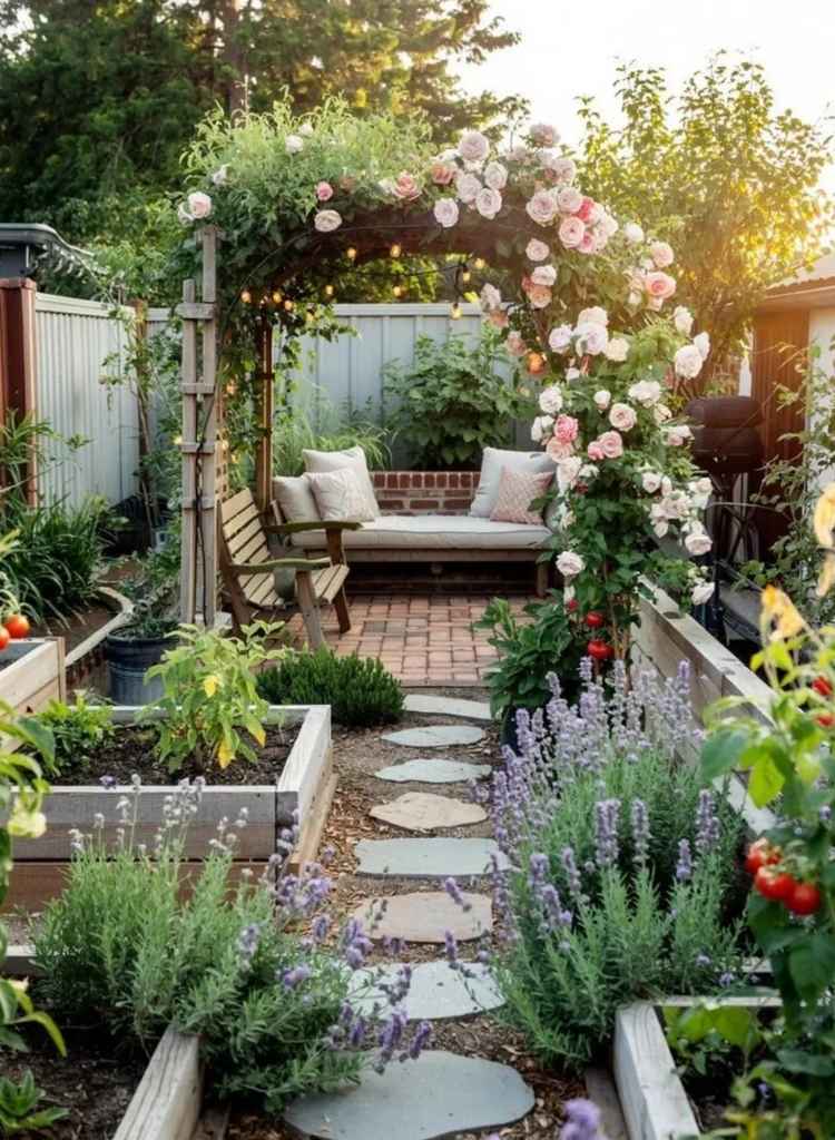 Rose Arch Garden Path