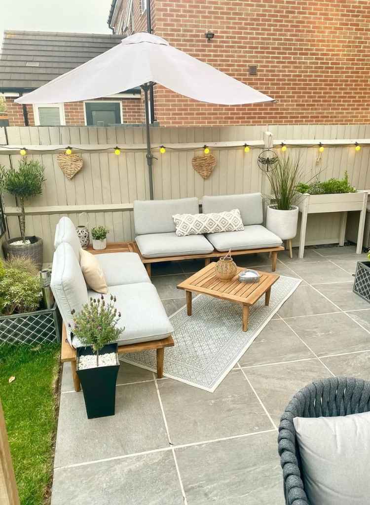 Small Patio Lounge Setup