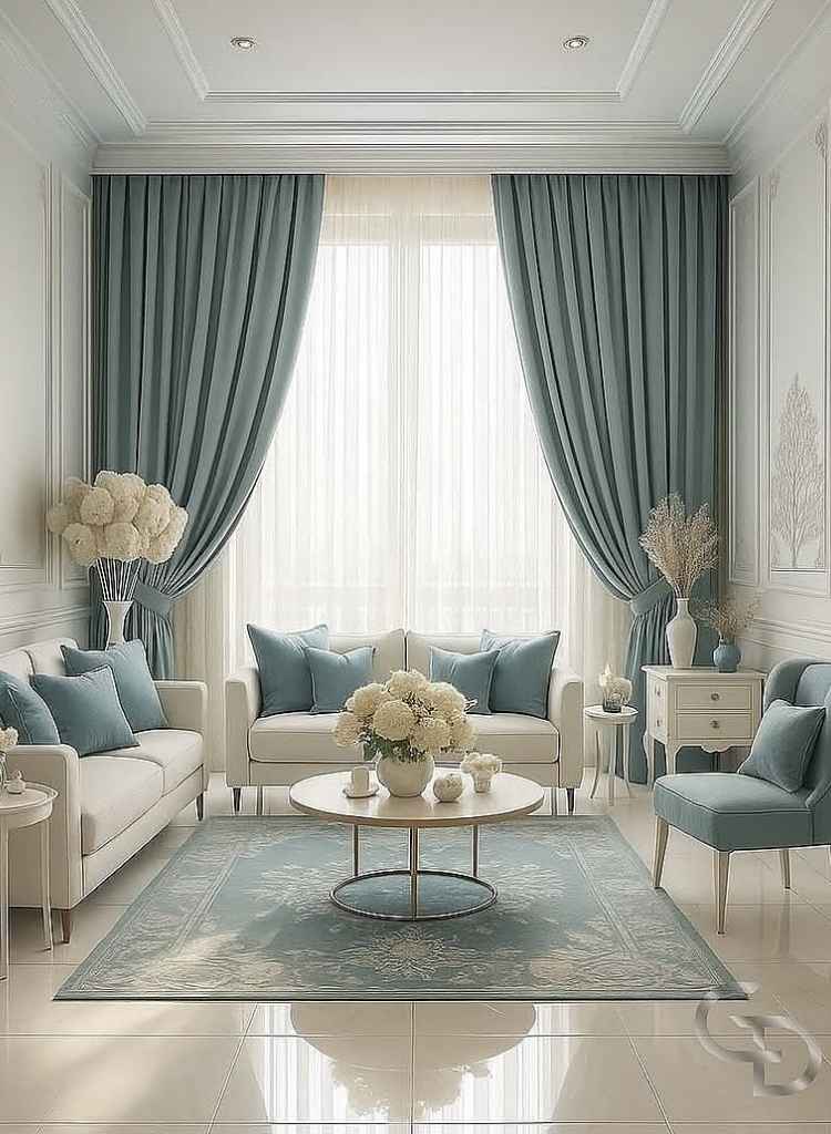 Soft Blue Spring Lounge