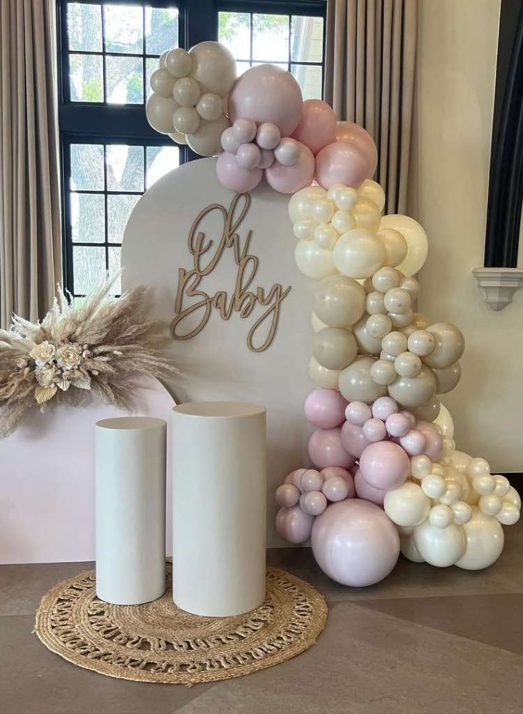 Soft Pastel Arch Shower