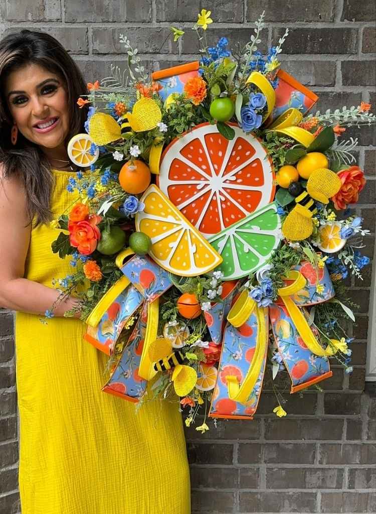 Citrus Burst Summer Statement Wreath