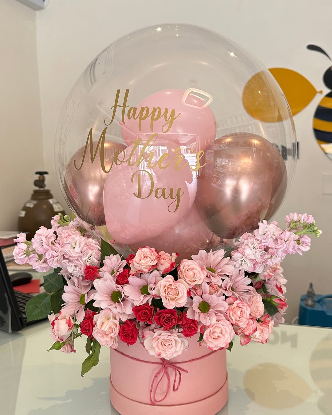 Floral Balloon Gift Box