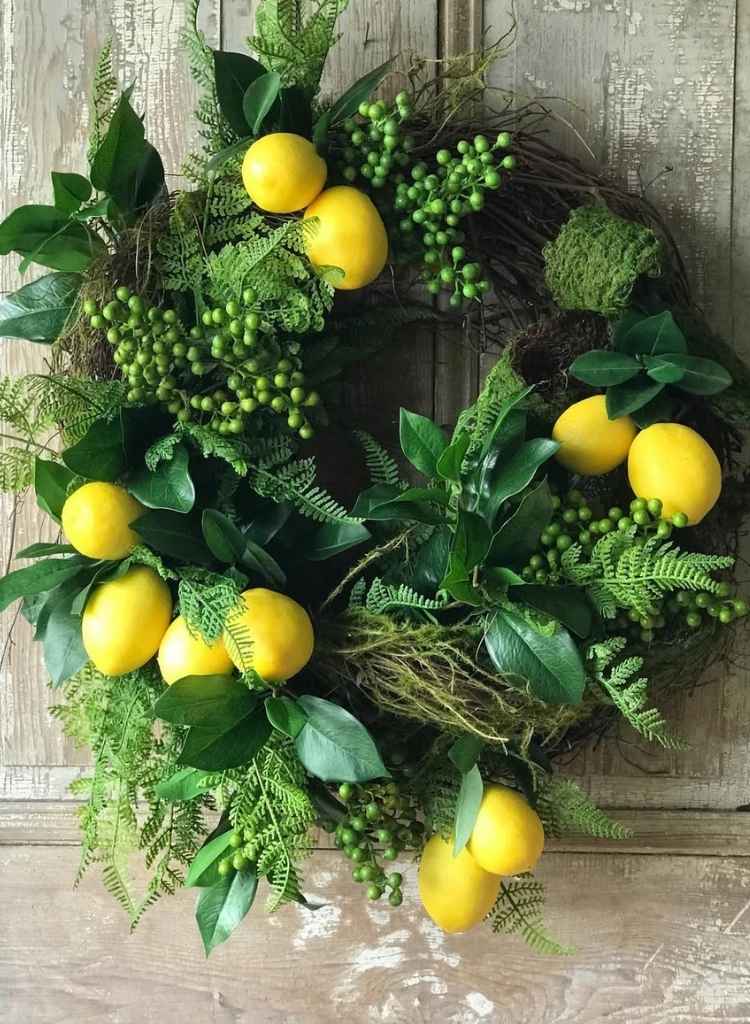 Fresh Lemon and Greenery Summer Wreath