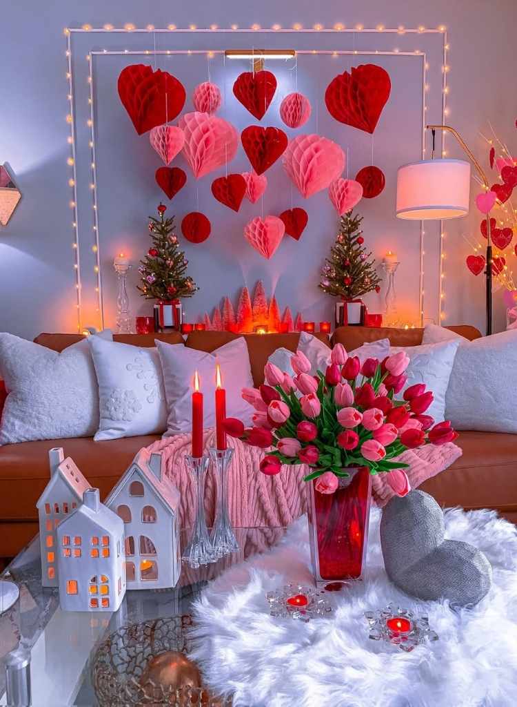 Heart Theme Living Room Decor