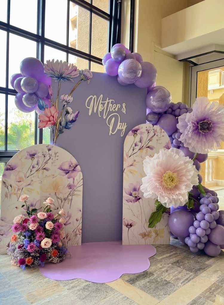 Lavender Balloon Backdrop