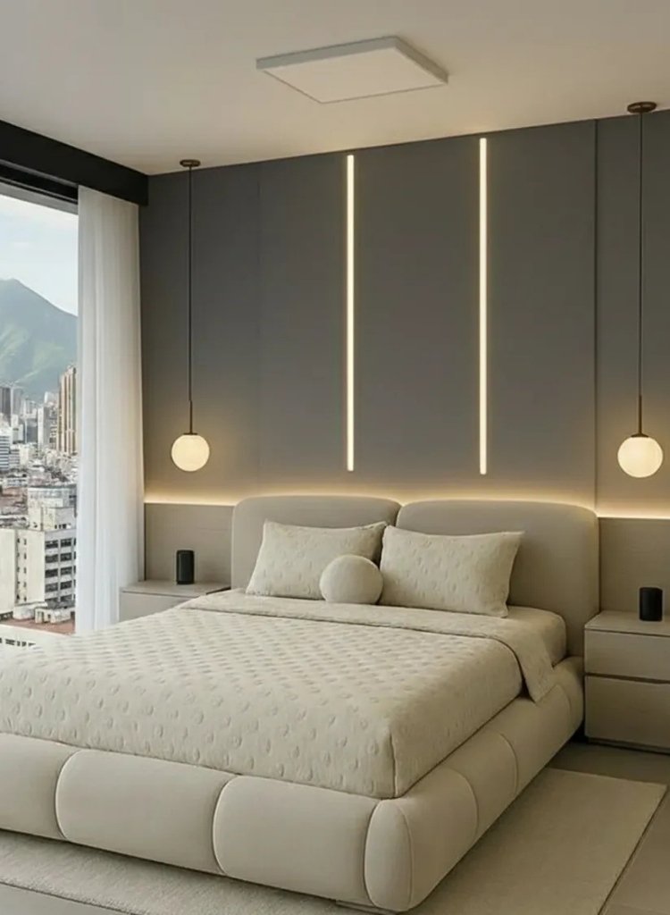 Modern Bedroom Vertical LED Wall Lighting