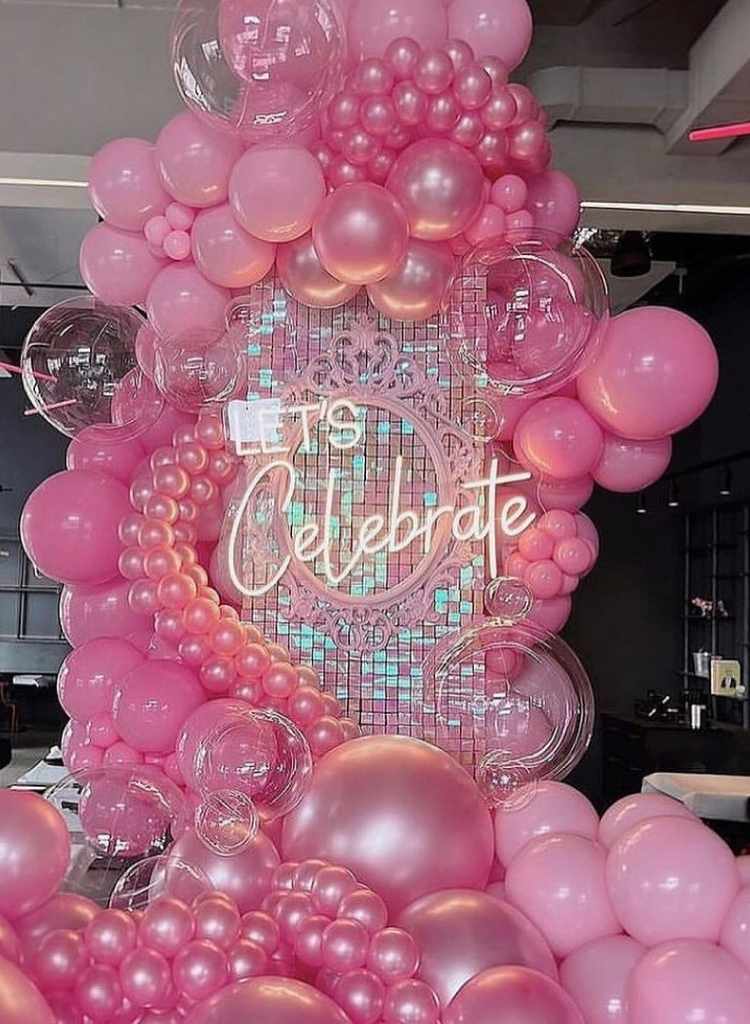 Pink Balloon Celebration Wall