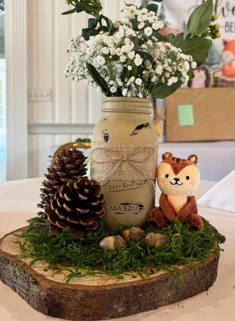 Rustic Mason Jar Centerpiece