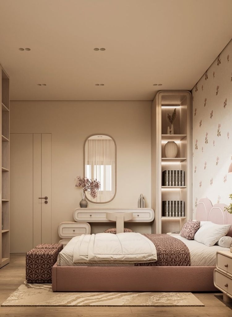 Soft Neutral Bedroom with Elegant LED Accents