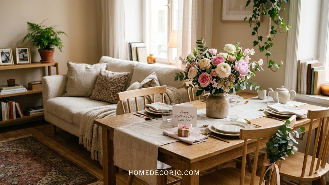 small apartment on Mother's Day