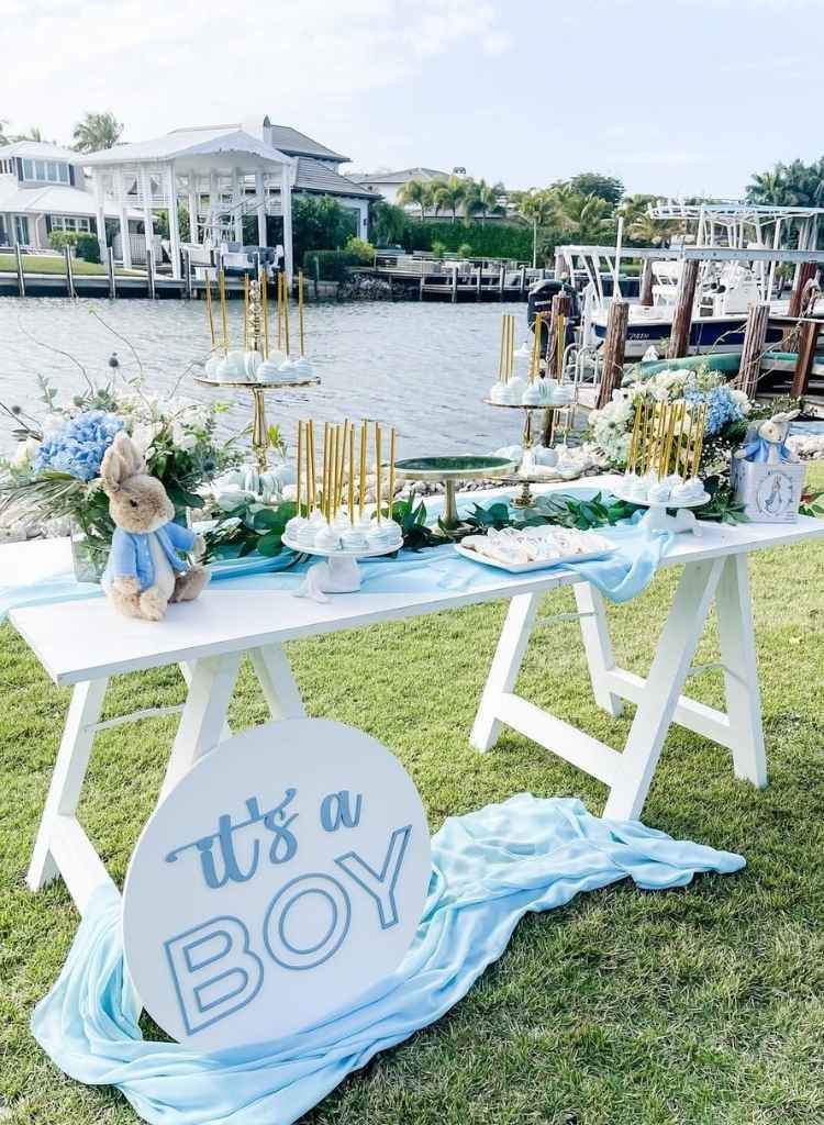 Coastal Baby Shower Dessert Table