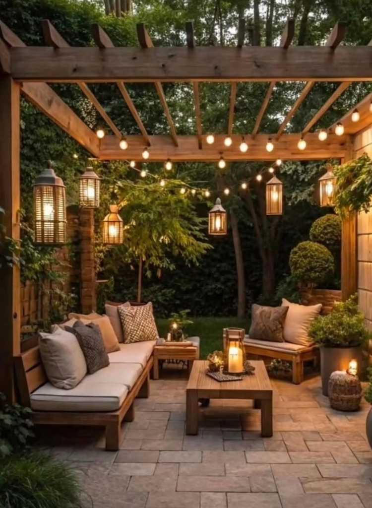 Cozy Pergola Lighting for Summer Nights