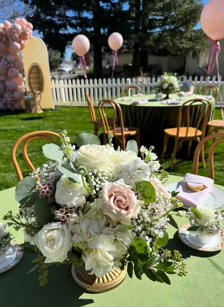 Fresh Floral Garden Table