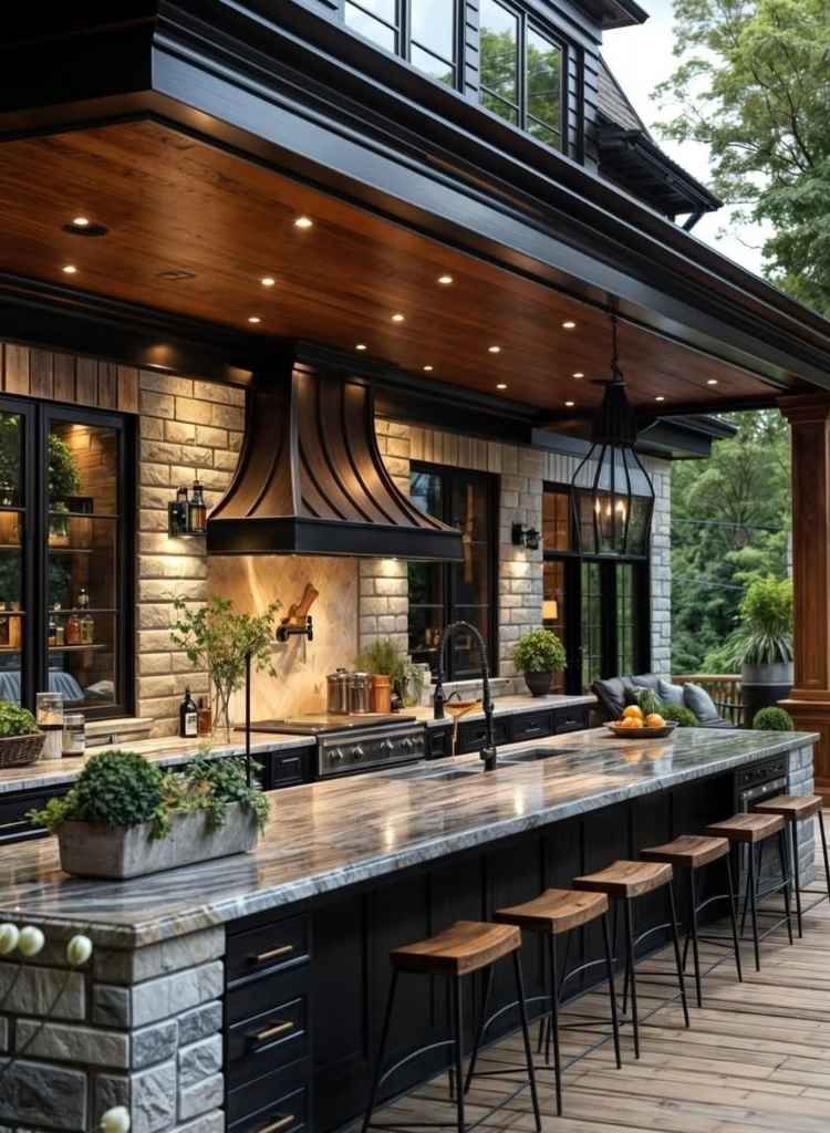 Marble Countertop Under An Open Sky