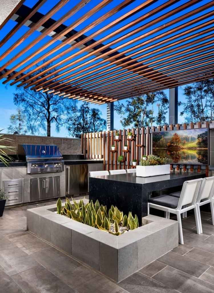 Modern Covered Grill Space