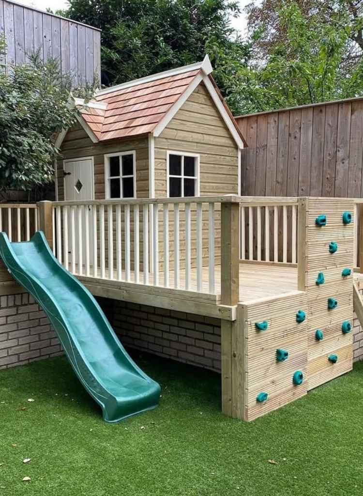 Raised Wooden Playhouse