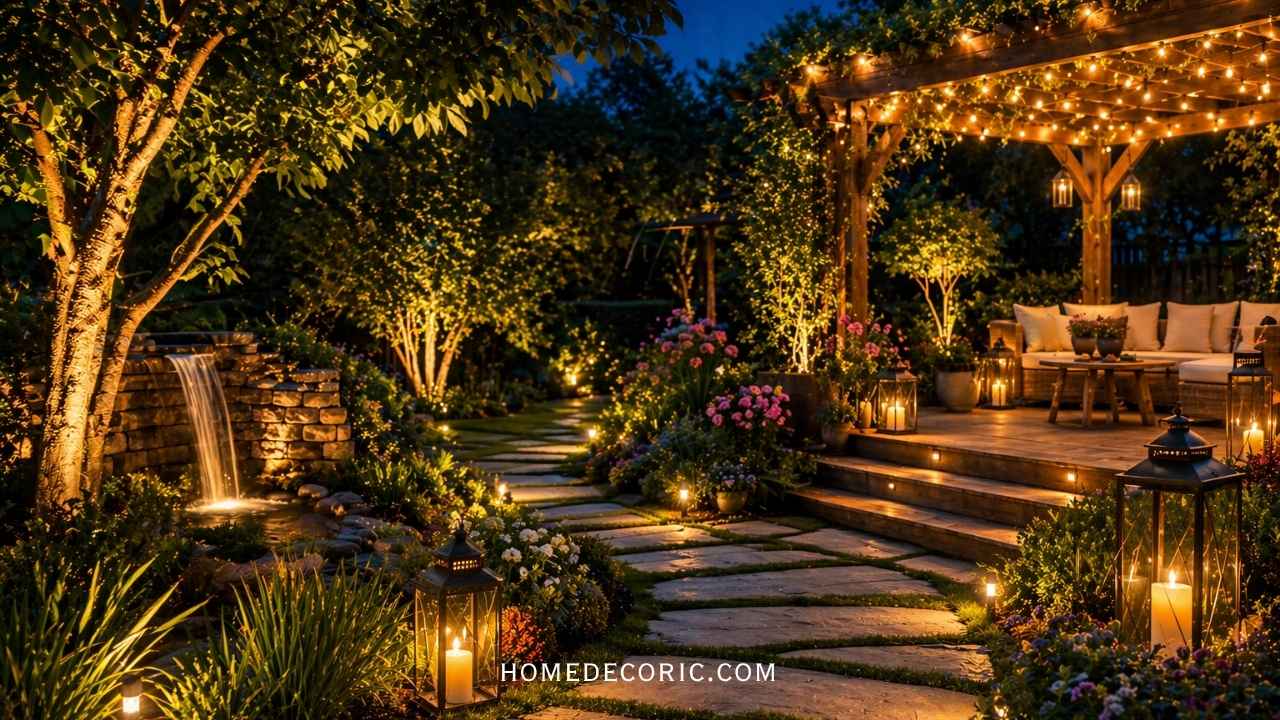 Use Outdoor Lighting to Make Your Garden Look Magical at Night