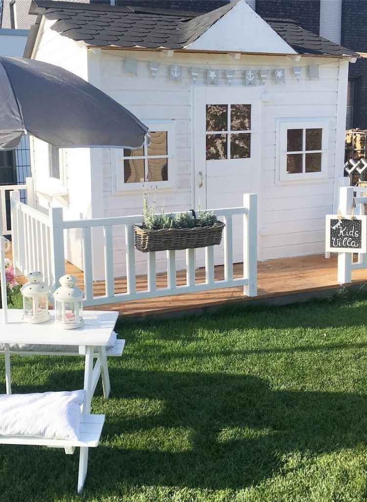 White Hamptons Style Kids Villa Playhouse