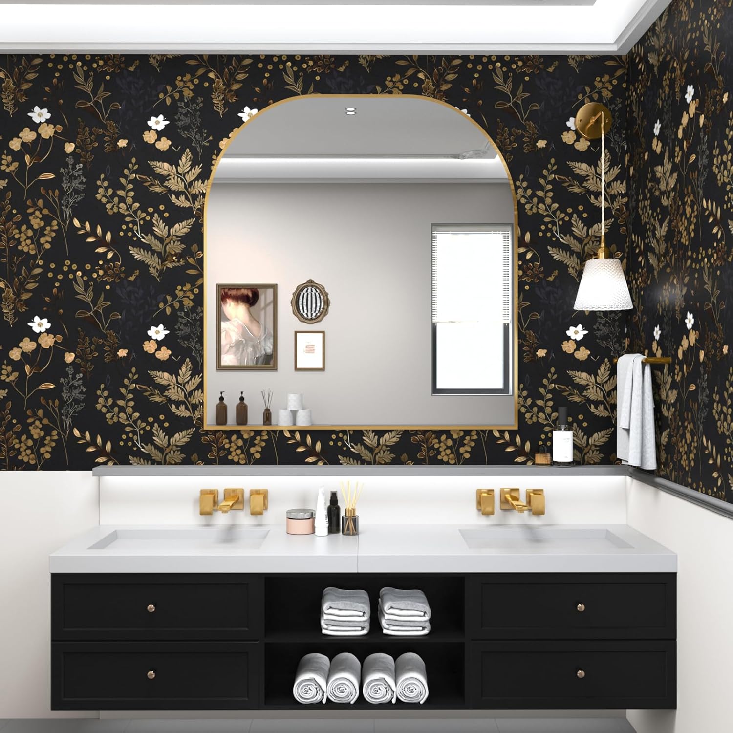 Black Floral Wallpaper