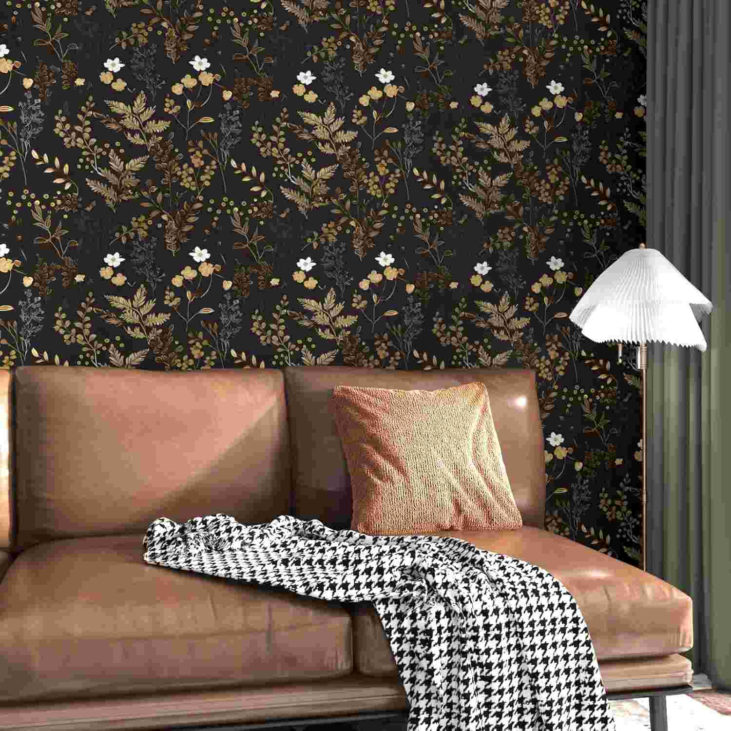 Black Floral Wallpaper