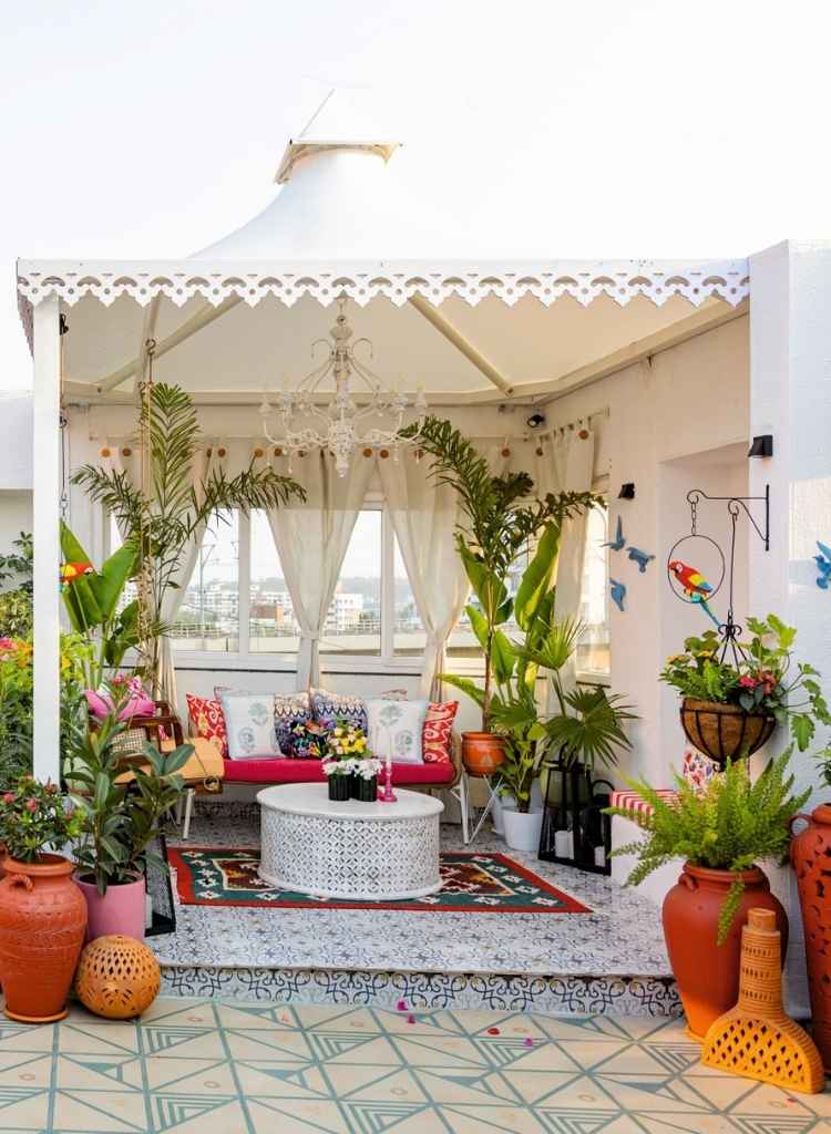 Bohemian Rooftop with Tent Canopy