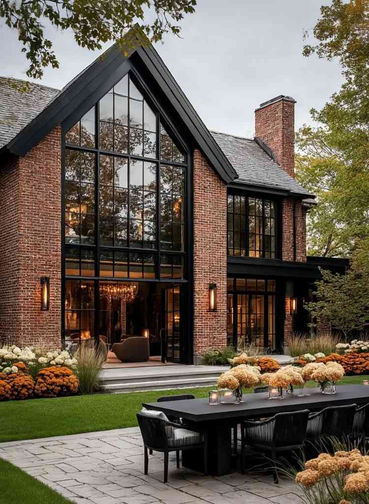 Glass Gable Brick Living Space