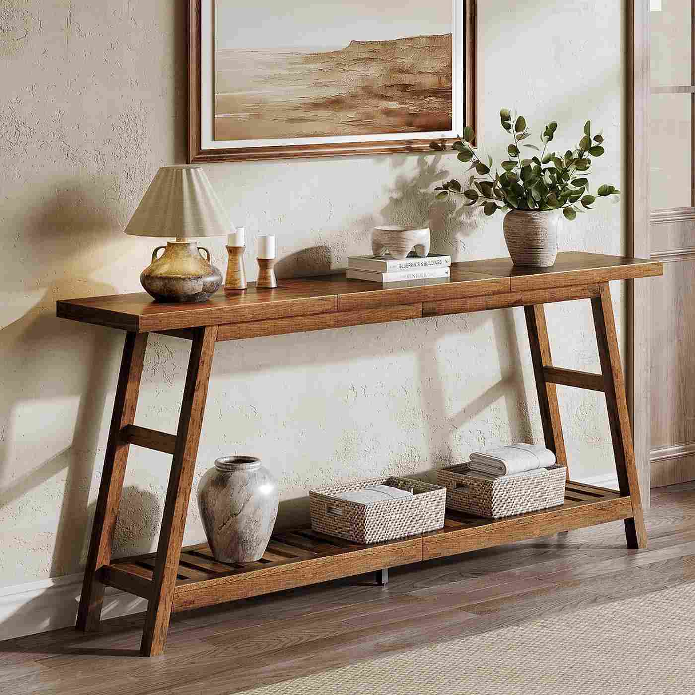Long Console Table for Entryway