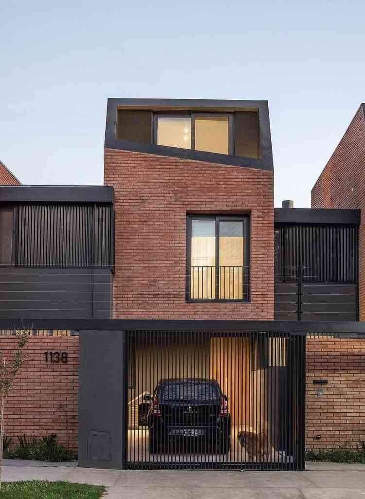 Modern Brick Box with Layered Depth