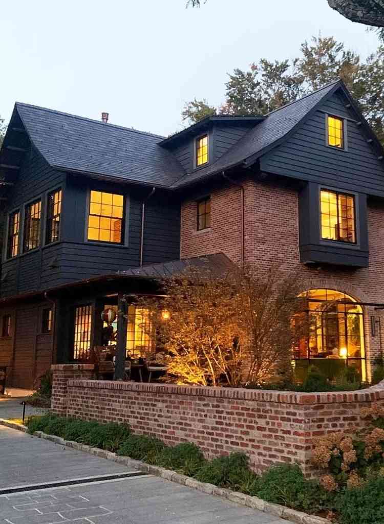 Moody Brick Home with Warm Glow