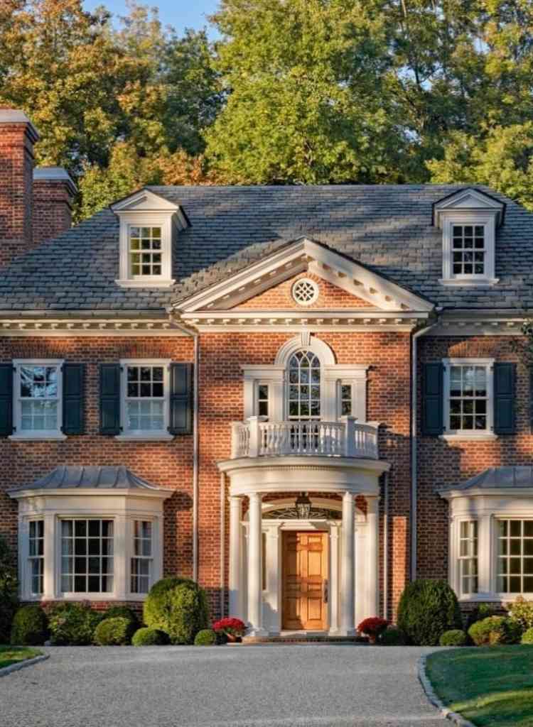 Refined Brick Home with Curved Entry Porch